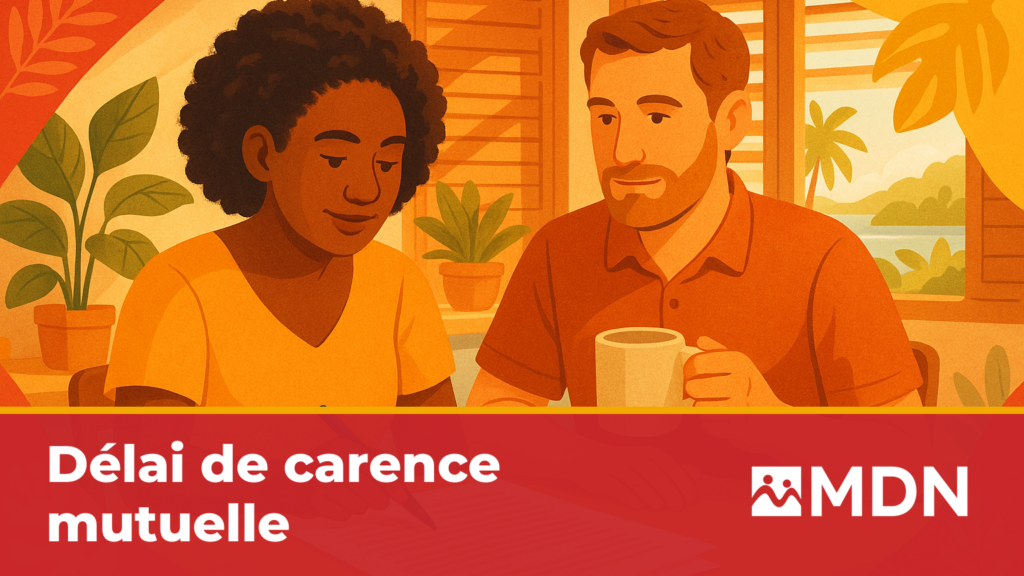 Couple calédonien lisant attentivement un contrat de mutuelle santé à la table de la cuisine